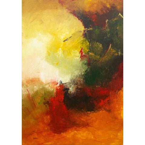 Chaos II Black Modern Wood Framed Art Print with Double Matting by Herrera, Leticia