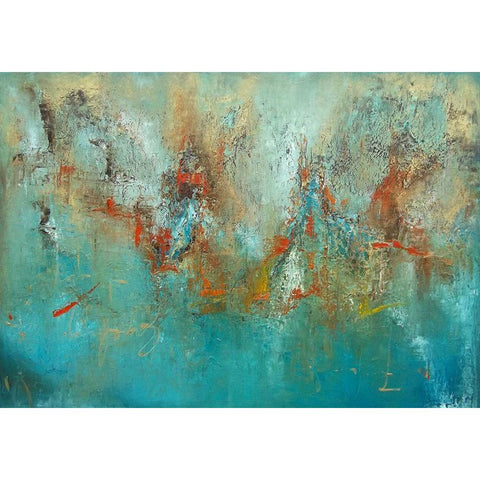 Stroll Black Modern Wood Framed Art Print with Double Matting by Herrera, Leticia