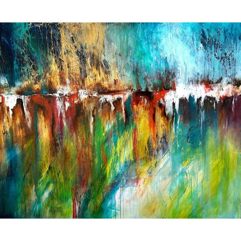 Hyperwave White Modern Wood Framed Art Print by Herrera, Leticia