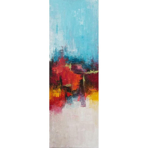 Burning 1 Black Modern Wood Framed Art Print by Herrera, Leticia