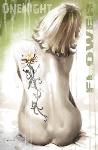 Passion I White Modern Wood Framed Art Print with Double Matting by Warminski