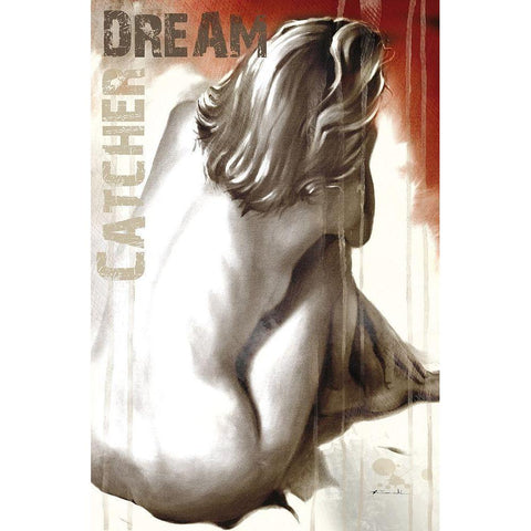 Passion II Black Modern Wood Framed Art Print with Double Matting by Warminski