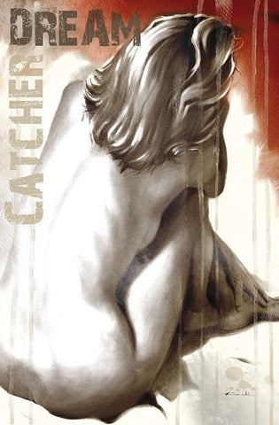 Passion II White Modern Wood Framed Art Print with Double Matting by Warminski