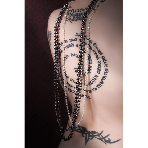 Chains and Tattoos Black Modern Wood Framed Art Print with Double Matting by Unkelbach, Frank