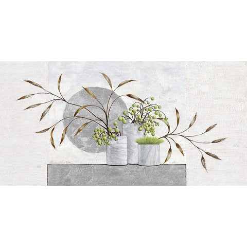 Silver Moon Gold Ornate Wood Framed Art Print with Double Matting by Ancilotti, Claudia