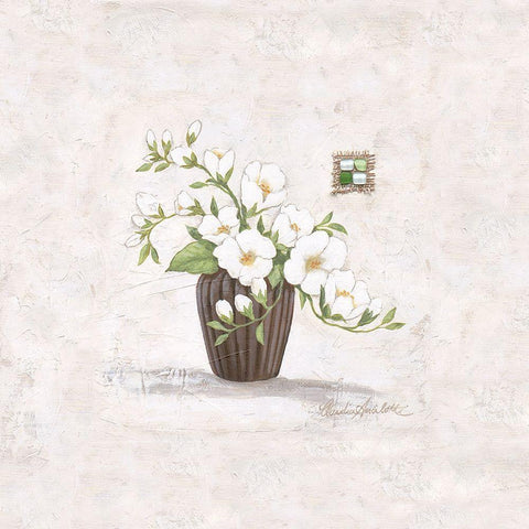 Nanni White Modern Wood Framed Art Print with Double Matting by Ancilotti, Claudia