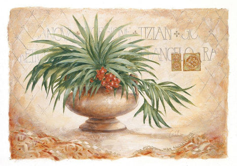 Tizian Black Ornate Wood Framed Art Print with Double Matting by Ancilotti, Claudia