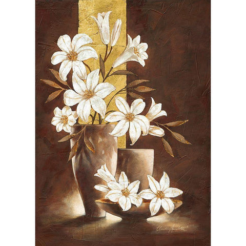 Golden Lily Gold Ornate Wood Framed Art Print with Double Matting by Ancilotti, Claudia