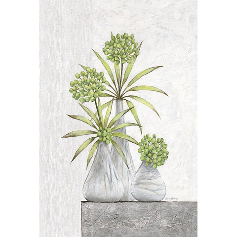 Green Pearls Gold Ornate Wood Framed Art Print with Double Matting by Ancilotti, Claudia
