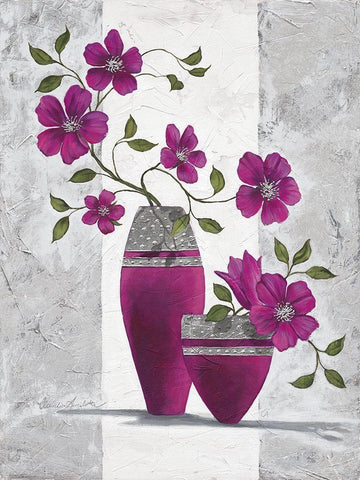 Jasmina White Modern Wood Framed Art Print with Double Matting by Ancilotti, Claudia