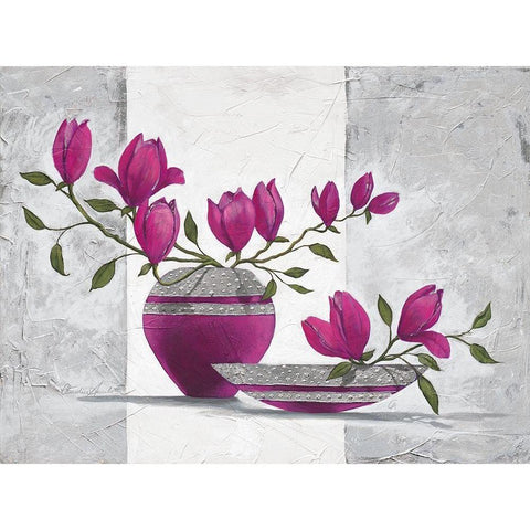 Leonida Black Modern Wood Framed Art Print with Double Matting by Ancilotti, Claudia
