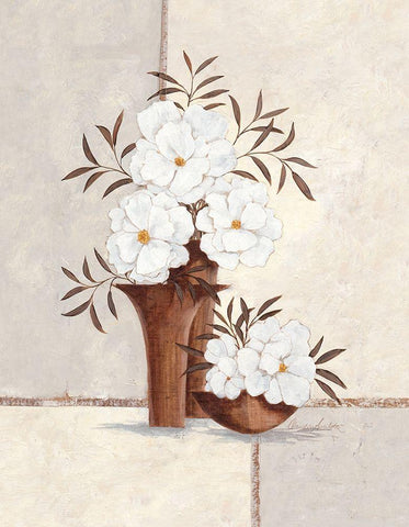 Vintage Style White Modern Wood Framed Art Print with Double Matting by Ancilotti, Claudia