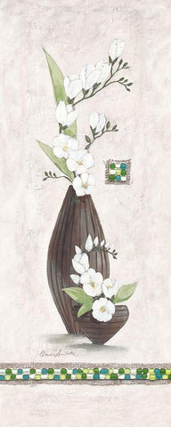 Secret Garden III White Modern Wood Framed Art Print with Double Matting by Ancilotti, Claudia