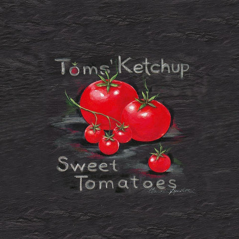 Toms Ketchup Black Modern Wood Framed Art Print by Ancilotti, Claudia