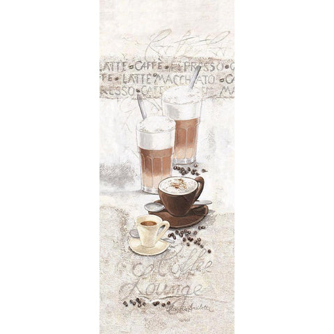 Coffee Lounge Black Modern Wood Framed Art Print with Double Matting by Ancilotti, Claudia