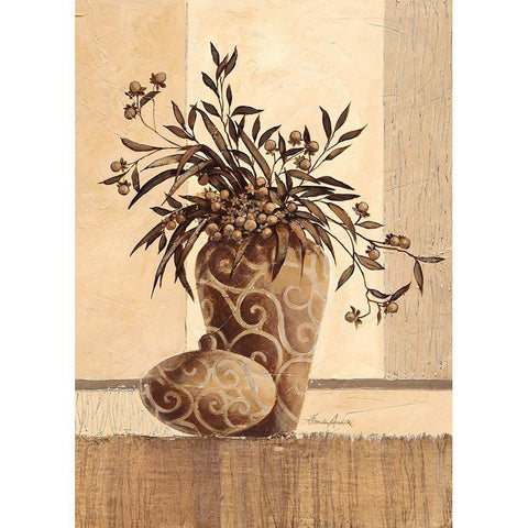Kairo Black Modern Wood Framed Art Print with Double Matting by Ancilotti, Claudia