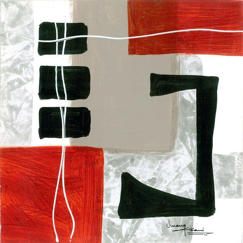 Construction Zone 4 Black Modern Wood Framed Art Print with Double Matting by Kikani, Umang