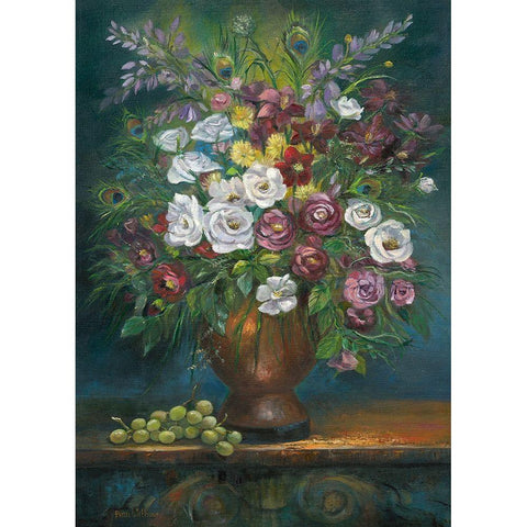 Flower Bouquet 2 Gold Ornate Wood Framed Art Print with Double Matting by Withaar, Rian