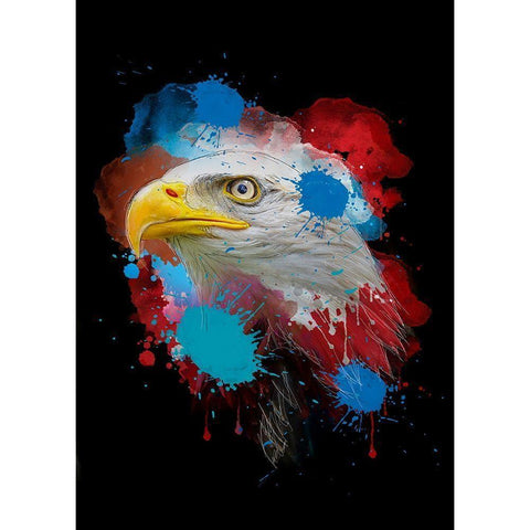 Eagle Black Modern Wood Framed Art Print by Henk van Gog