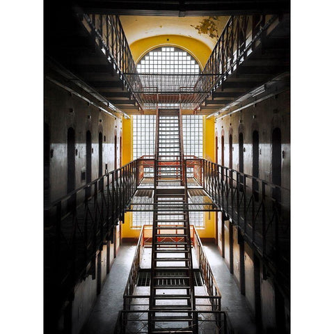 Prison 1 Gold Ornate Wood Framed Art Print with Double Matting by Henk van Gog