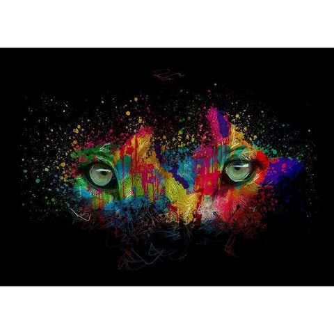 Lioneye White Modern Wood Framed Art Print by Henk van Gog