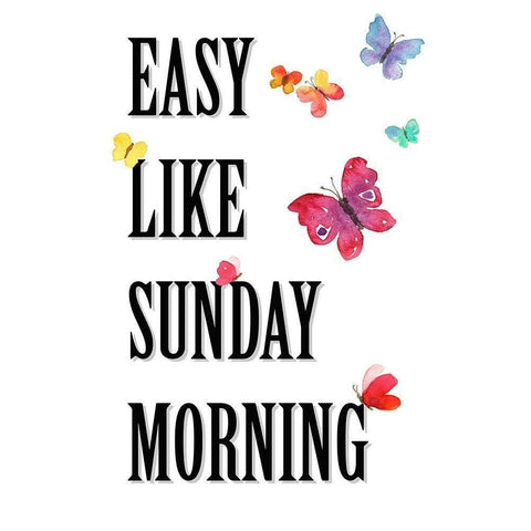 Easy like Sunday Morning 2 White Modern Wood Framed Art Print by Holzner, Renate