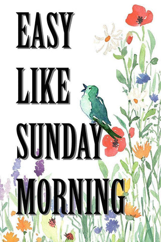 Easy like Sunday Morning 1 Black Ornate Wood Framed Art Print with Double Matting by Holzner, Renate