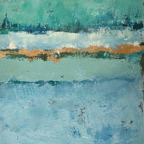 Bluegreen Harmony 2 Gold Ornate Wood Framed Art Print with Double Matting by Holzner, Renate