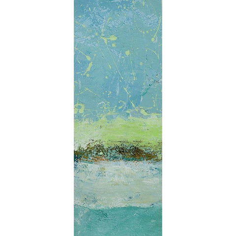 Green Horizon 2 Gold Ornate Wood Framed Art Print with Double Matting by Holzner, Renate