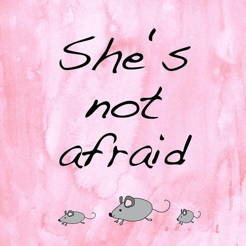 She is not afraid Gold Ornate Wood Framed Art Print with Double Matting by Holzner, Renate