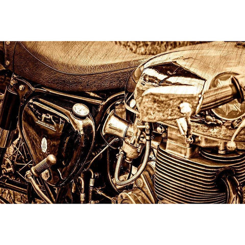 OLD BIKE Black Modern Wood Framed Art Print by Fossey, George