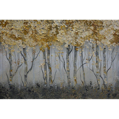 ROW OF TREES White Modern Wood Framed Art Print by Lake, Kaye