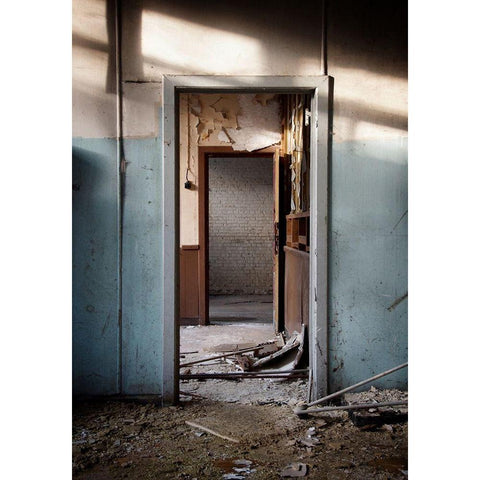 FORGOTTEN HOMES III Black Modern Wood Framed Art Print by Carlier, Dick