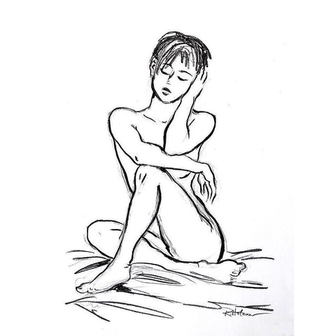 Sunny Gold Ornate Wood Framed Art Print with Double Matting by Holzner, Renate