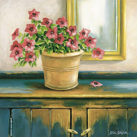 Summer Memory I White Modern Wood Framed Art Print with Double Matting by Erwin, Eric