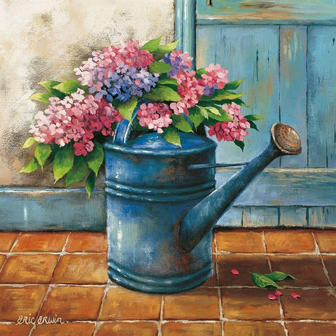 Summer Memory IV White Modern Wood Framed Art Print with Double Matting by Erwin, Eric