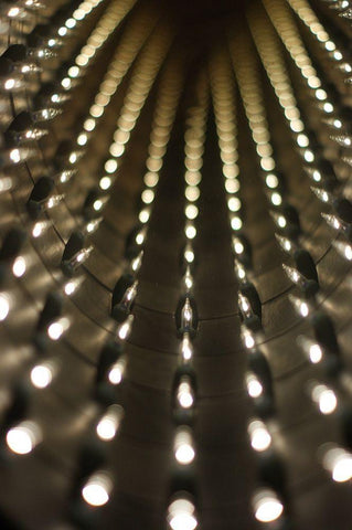 Lights IV White Modern Wood Framed Art Print with Double Matting by Carlier, Dick