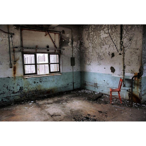 Deserted Room Black Modern Wood Framed Art Print by Carlier, Dick