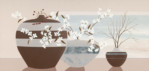 VIew From A Window I White Modern Wood Framed Art Print with Double Matting by Sedalia, David