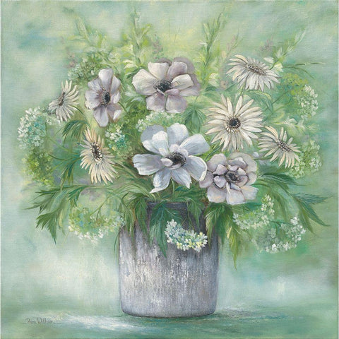Dreamy Flowers Black Modern Wood Framed Art Print by Withaar, Rian