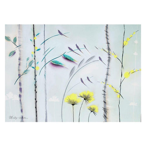 Mimosa II White Modern Wood Framed Art Print by Robertson, Marilyn