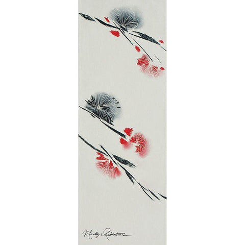 Black Orchid II White Modern Wood Framed Art Print by Robertson, Marilyn