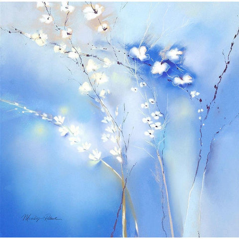 Blue Beyond White Modern Wood Framed Art Print by Robertson, Marilyn