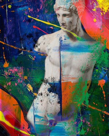 Hidden Faces 1 Black Ornate Wood Framed Art Print with Double Matting by van Gog, Henk