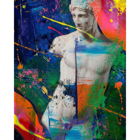 Hidden Faces 1 White Modern Wood Framed Art Print by van Gog, Henk