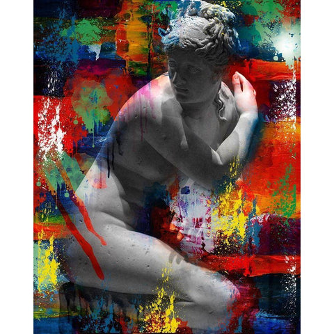 Hidden Faces 2 Black Modern Wood Framed Art Print by van Gog, Henk