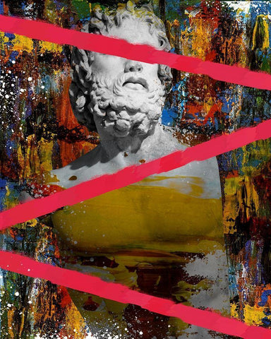 Hidden Faces 3 Black Ornate Wood Framed Art Print with Double Matting by van Gog, Henk