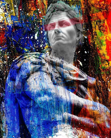 Hidden Faces 4 Black Ornate Wood Framed Art Print with Double Matting by van Gog, Henk