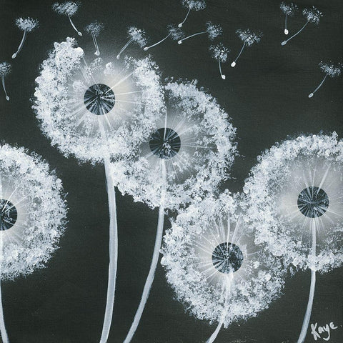 White On Black White Modern Wood Framed Art Print by Lake, Kaye