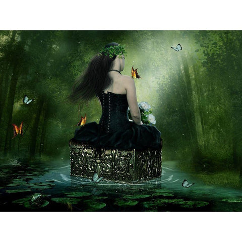 The Chest Of Secrets White Modern Wood Framed Art Print by Babette